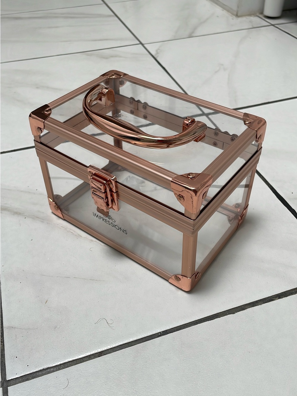 Impressions Clear Acrylic Case with Rose Gold Hardware